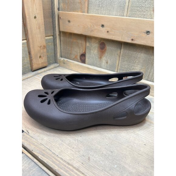 CROCS Taylor Slingback Ballet Flats Women's W9 US9 Brown Slip On Comfort Shoe - Picture 4 of 6